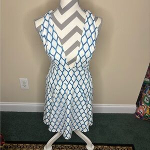NBD White and Blue Dress